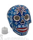 статуэтка череп расписной santa muerte (синий)