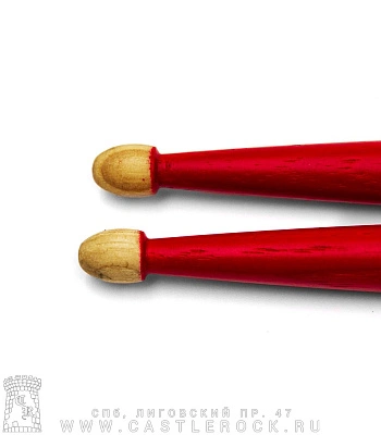 барабанные палочки hun premium qi 5a (красные) деревянные наконечники