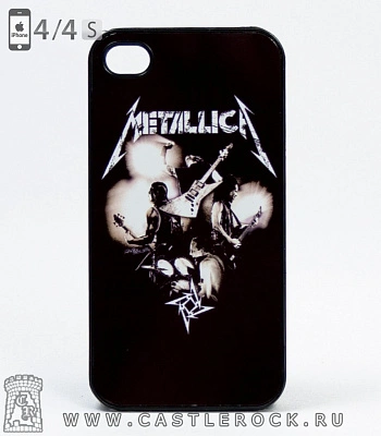 чехол для iphone metallica ч/б