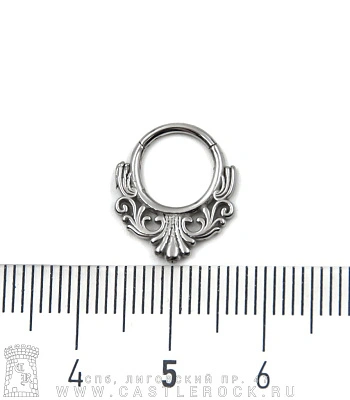 Кликер для септума Сталь Узор