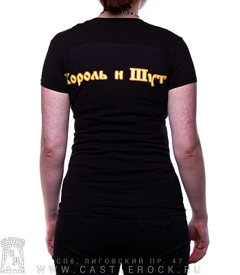 женская футболка король и шут (лого, светится)