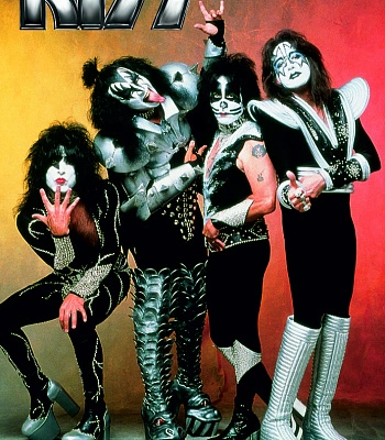 постер тканевый kiss (группа, оранжевый)