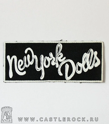 нашивка new york dolls (лого белое)