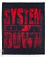 нашивка system of a down (лого красное, потертое)
