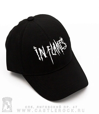 бейсболка in flames (шесть клиньев, вышивка)
