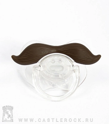соска-пустышка усы короткие (коричневая)