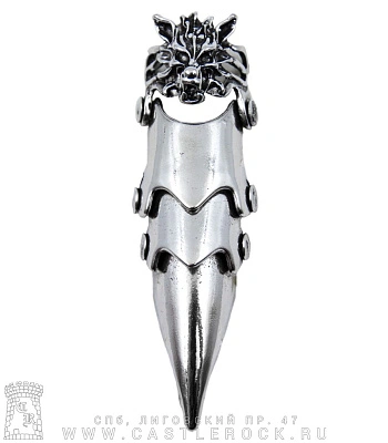 кольцо-коготь волк (с оскалом)