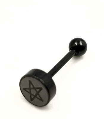 Штанга Сталь Черная с Рисунком Пентаграмма 1,6 х 16 х 5/8
