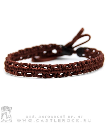 фенечка плетеная коричневая