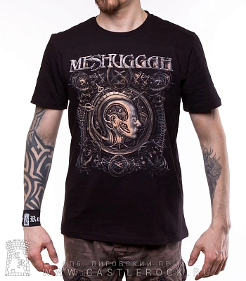 футболка meshuggah (механическая голова)