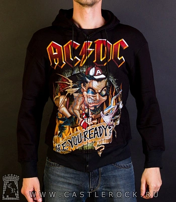 балахон на молнии ac/dc "are you ready?"