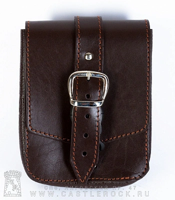 сумка на бедро коричневая (пряжка)