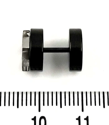 Обманка Плага Сталь Черная с Накладкой Крест Мальтийский 1,2 х 6 х 10/10