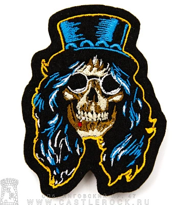 нашивка guns'n'roses slash (череп, вышивка)