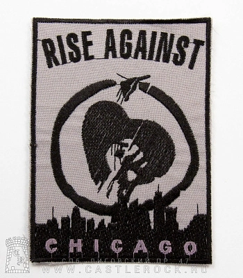 нашивка rise against "chicago" (вышивка)