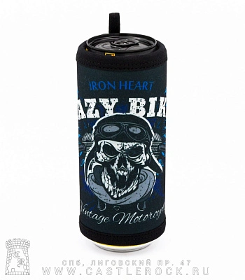 чехол на банку череп "crazy biker"