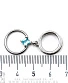 Кольцо BCR Сталь с Подвеской Кольцо (стразы голубые) 1,6 х 13