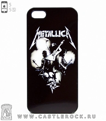 чехол для iphone metallica ч/б