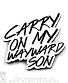 значок деревянный kansas "carry on my wayward son"