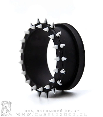 Тоннель Силикон Черный с Шипами 26 мм