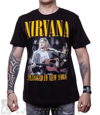 футболка nirvana kurt cobain "unplugged in new york"
