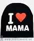 шапочка детская i love mama (черная)