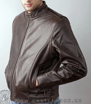 мото-куртка first с боковыми молниями (коричневая)