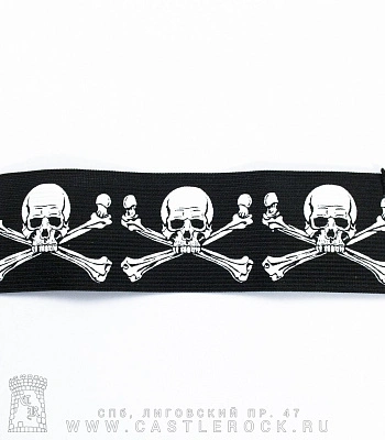 напульсник на резинке череп и кости