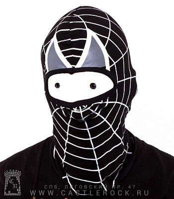 шапка балаклава spiderman человек паук (черная)