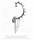 серьга кафф alchemy gothic (алхимия готик) e303 hornet's nest