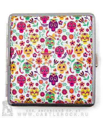 портсигар черепа santa muerte (белый)