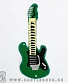 нашивка термо гитара (зеленая, вышивка)