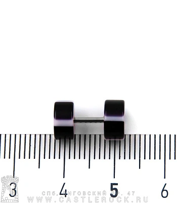 Обманка Плага Сталь с Акриловыми Шайбами Цветок (черно-красная) 1,2 х 6 х 8/8