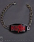 браслет на цепочке korn (красная надпись)