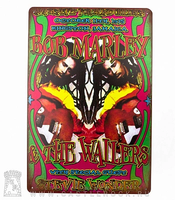 табличка bob marley and wailers "in a benefit for blind children"