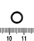 Сегментное Кольцо Сталь Черное 1,2 х 6