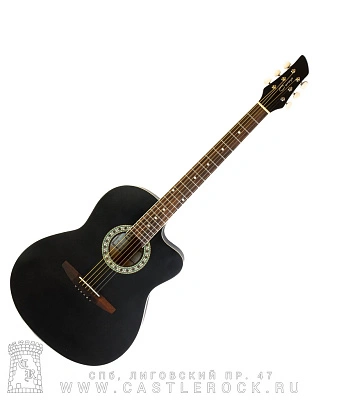 гитара акустическая с вырезом caraya c931-bk (6 струн)