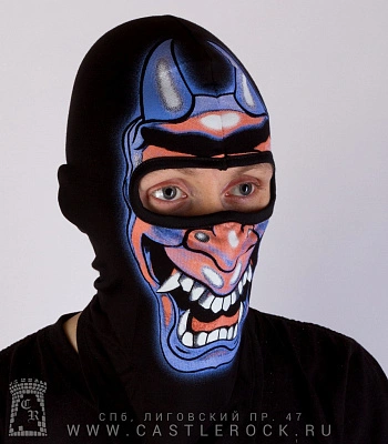 шапка балаклава череп демона (фиолетовый)