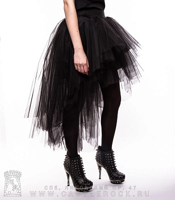 юбка из фатина черная (каскадная)