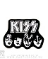 нашивка kiss (ч/б, вышивка)