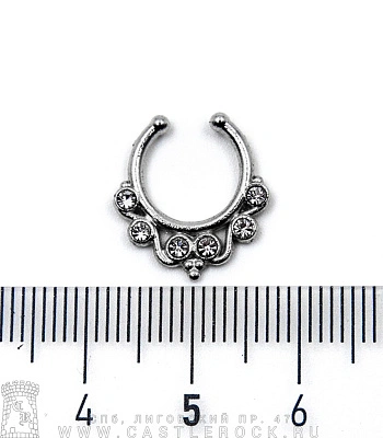 Обманка для септума Кружево (стразы прозрачные)