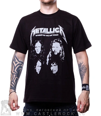 футболка metallica "wherever we may roam"