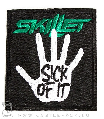 нашивка термо skillet "sick of it" (вышивка)