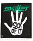 нашивка термо skillet "sick of it" (вышивка)