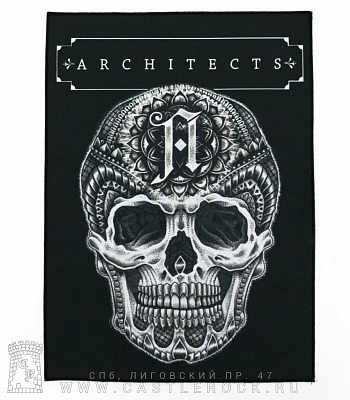 нашивка на спину architects (череп)
