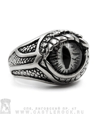 кольцо joker глаз дракона серый