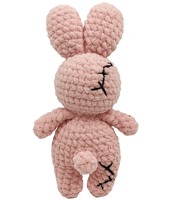 игрушка интерьерная заяц вуду (розовая)