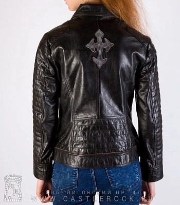 мото-куртка женская new rock с молниями