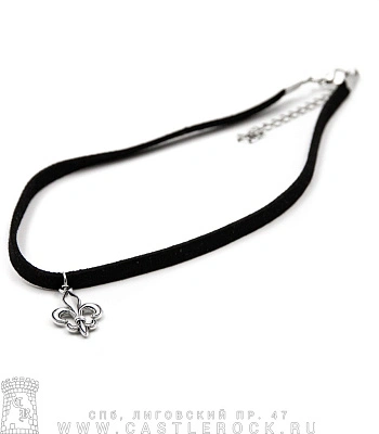 чокер геральдическая лилия (текстиль)