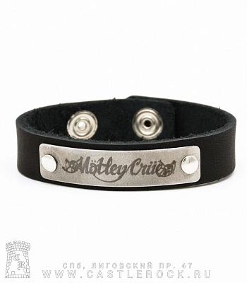браслет кожаный motley crue